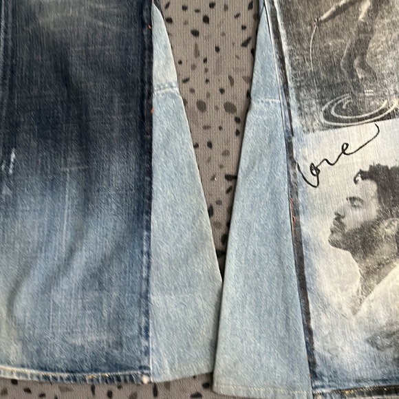 Custom Citizens if Humanity Lenny Kravitz Upcycled Autographed Jeans - Picture 8 of 8